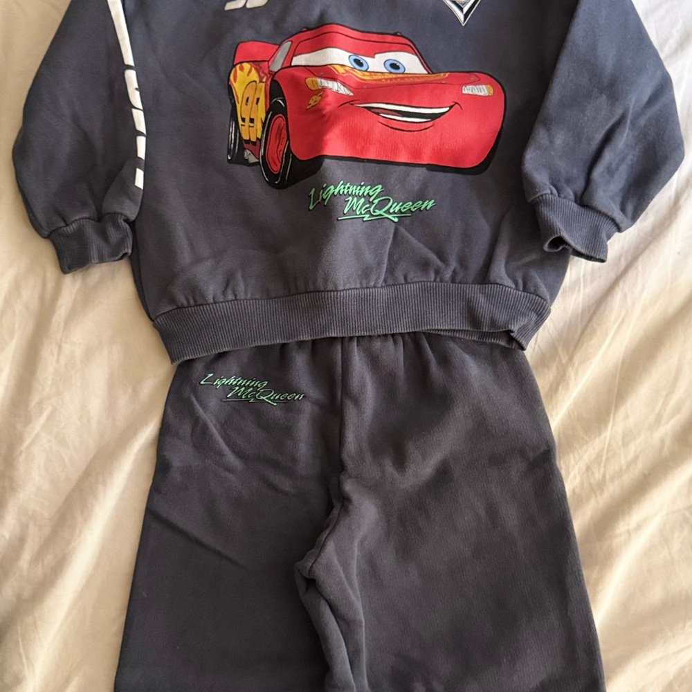 Zara Disney Cars Gray Sweatshirt Set